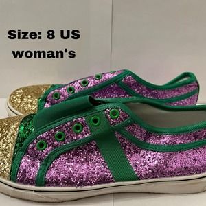 Mardi Gras tennis shoes size 8 woman